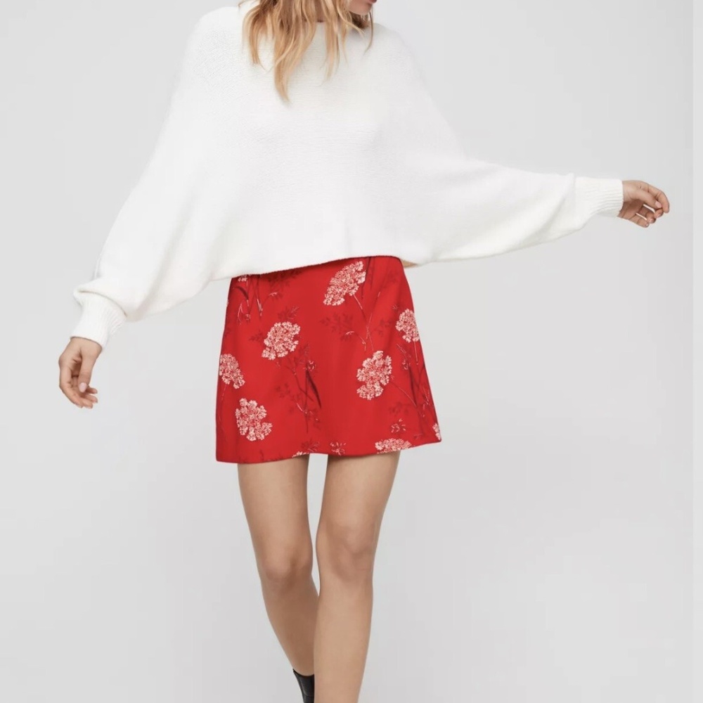 Aritzia Crop Chenille Sweater XS CREAM NOT IVORY! ‘Wilfred Mimi’